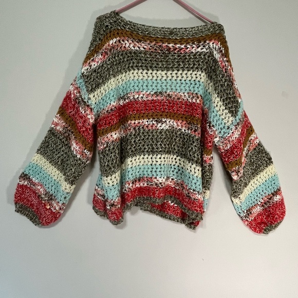 BiBi Colorful Stripes Knitted Sweater large (C) - Picture 4 of 4